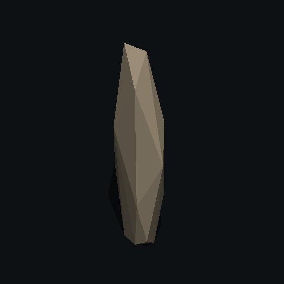 a low poly standing stone made with PolyMason