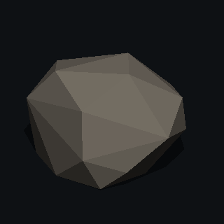 a low poly stone made with PolyMason