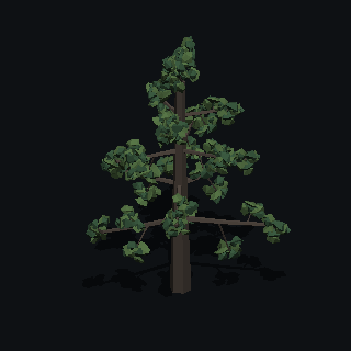 A low poly cedar of Lebanon tree made with PolyMason
