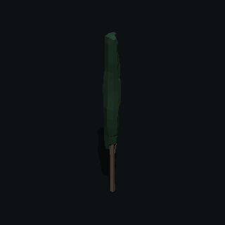 A low poly Italian cypress tree made with PolyMason
