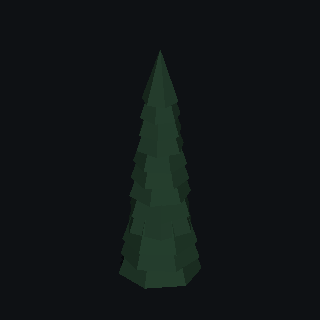 A low poly Douglas fir tree made with PolyMason