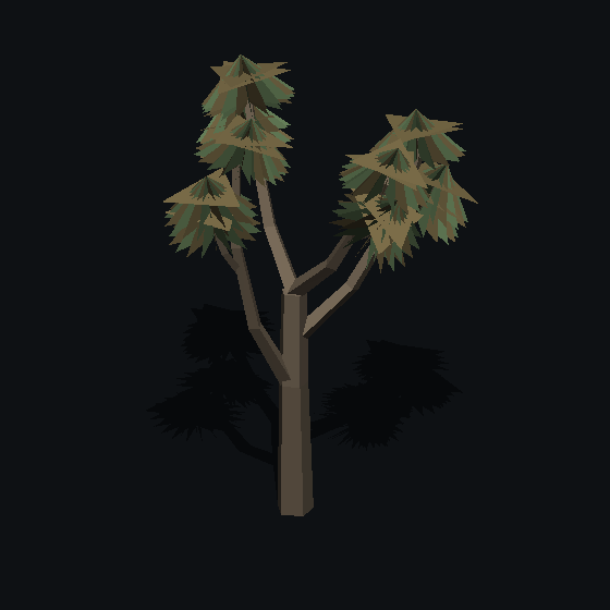A low poly Joshua tree made with PolyMason