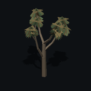 A low poly Joshua tree made with PolyMason