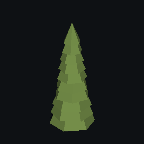 A low poly larch tree made with PolyMason