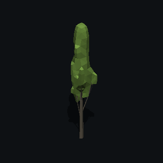 A low poly Lombardy poplar tree made with PolyMason
