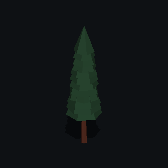 A low poly redwood tree made with PolyMason